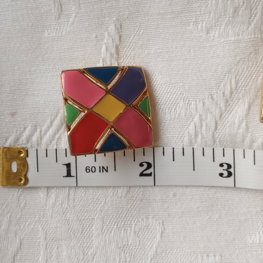 Colorful Color Block Abstract Peak Through Diagon… - image 6